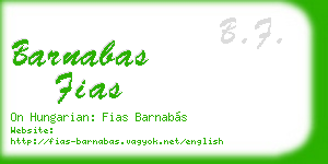 barnabas fias business card
